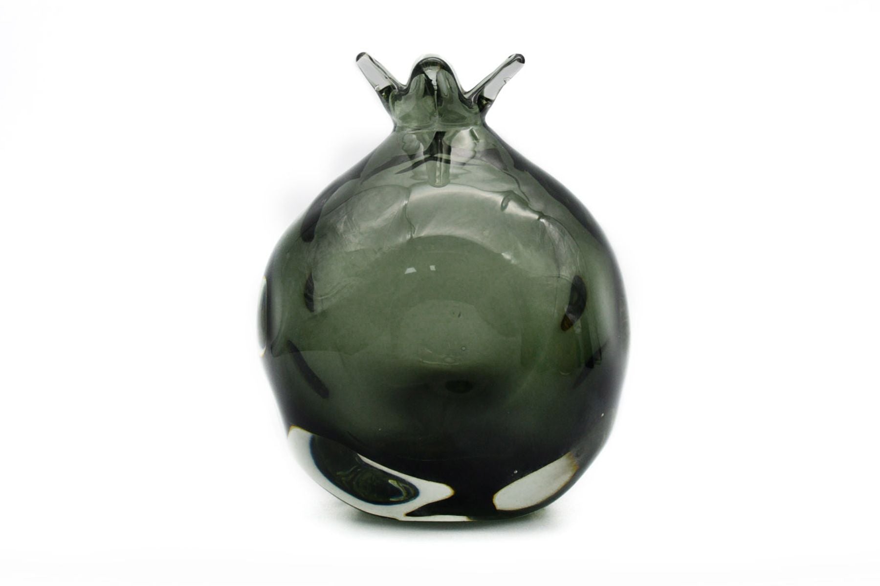 Large royal gray ceramic pomegranate for Islamic decor