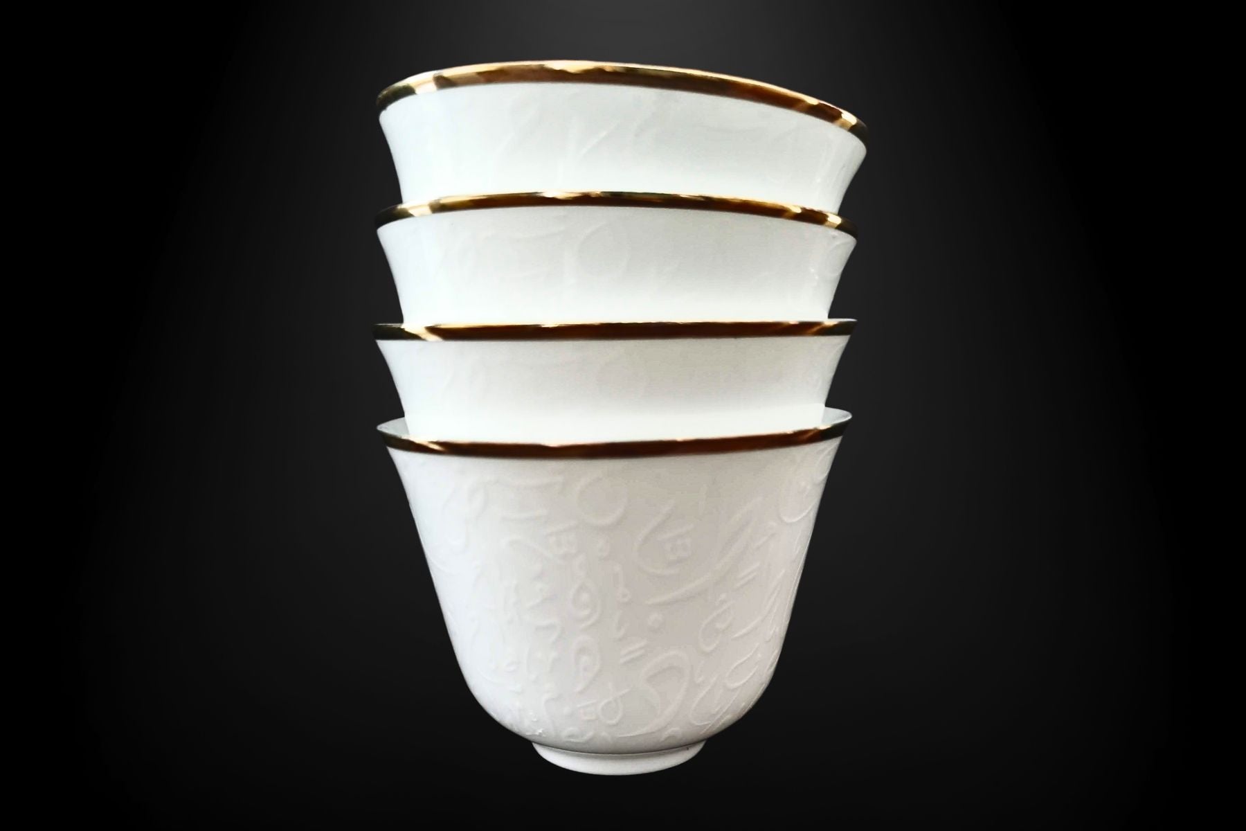 Elegant Arabic coffee serveware with artistic design