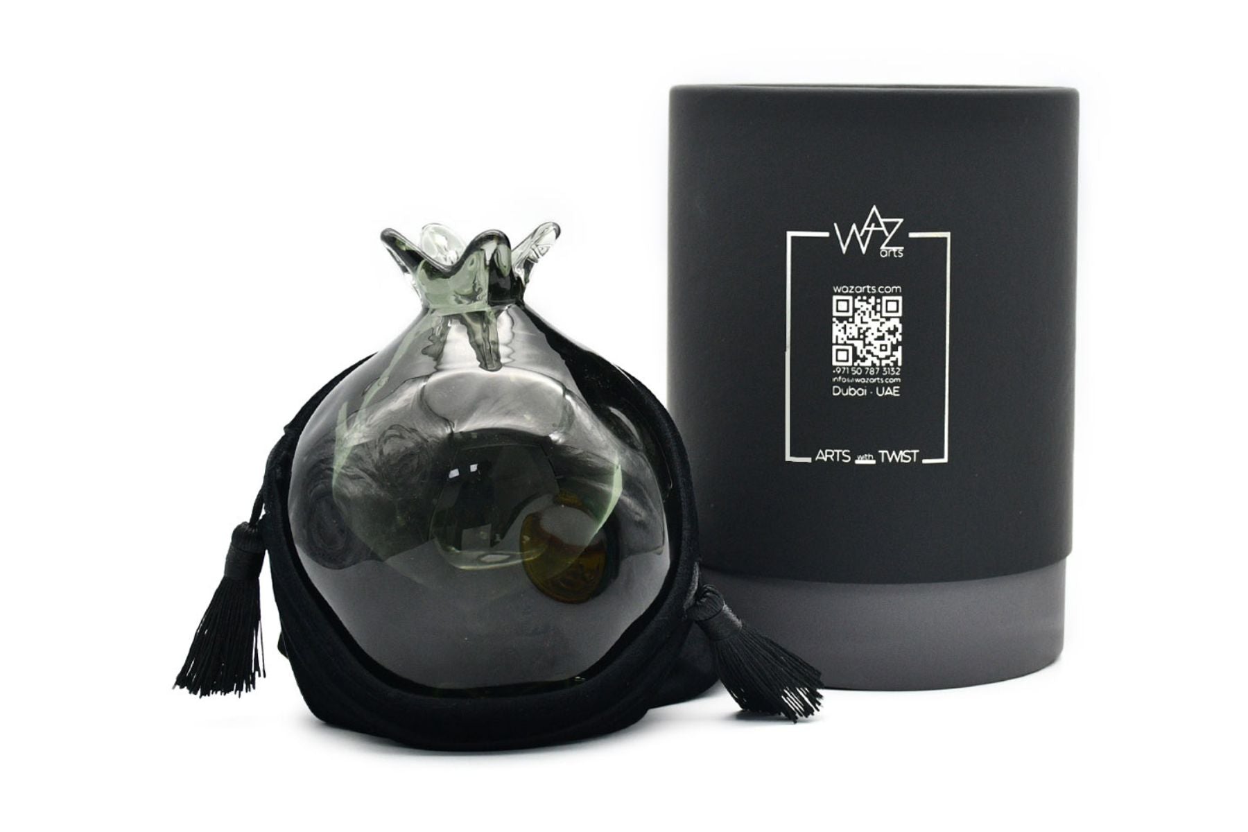 Islamic centerpiece – big gray pomegranate by WAZ Arts