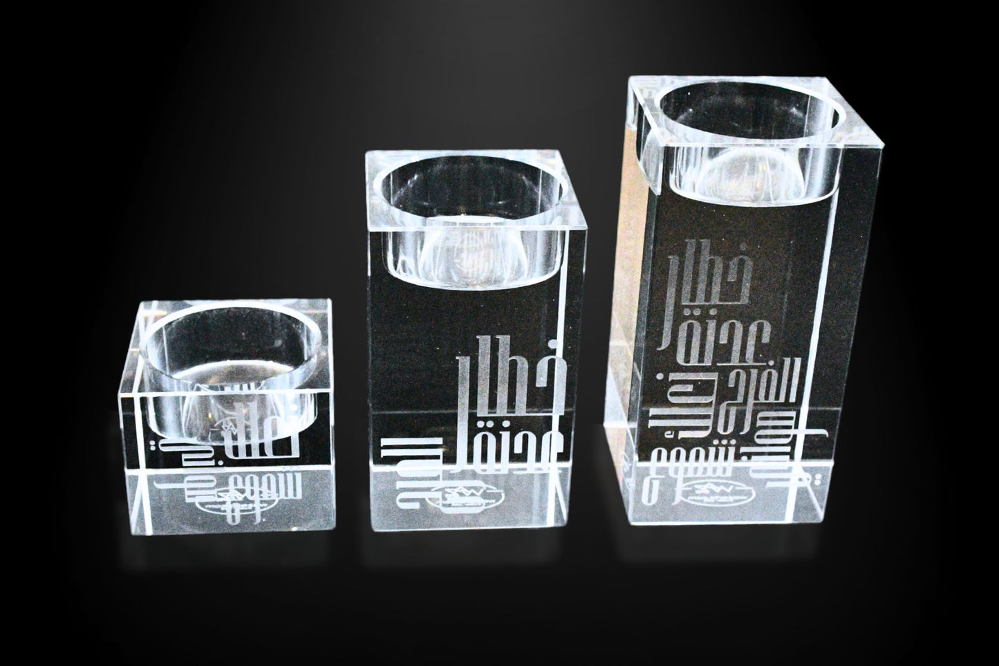 Modern crystal candleholder used as home decor accent