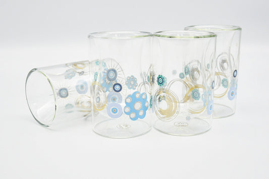 Turquoise pattern ceramic cups – Islamic-inspired design