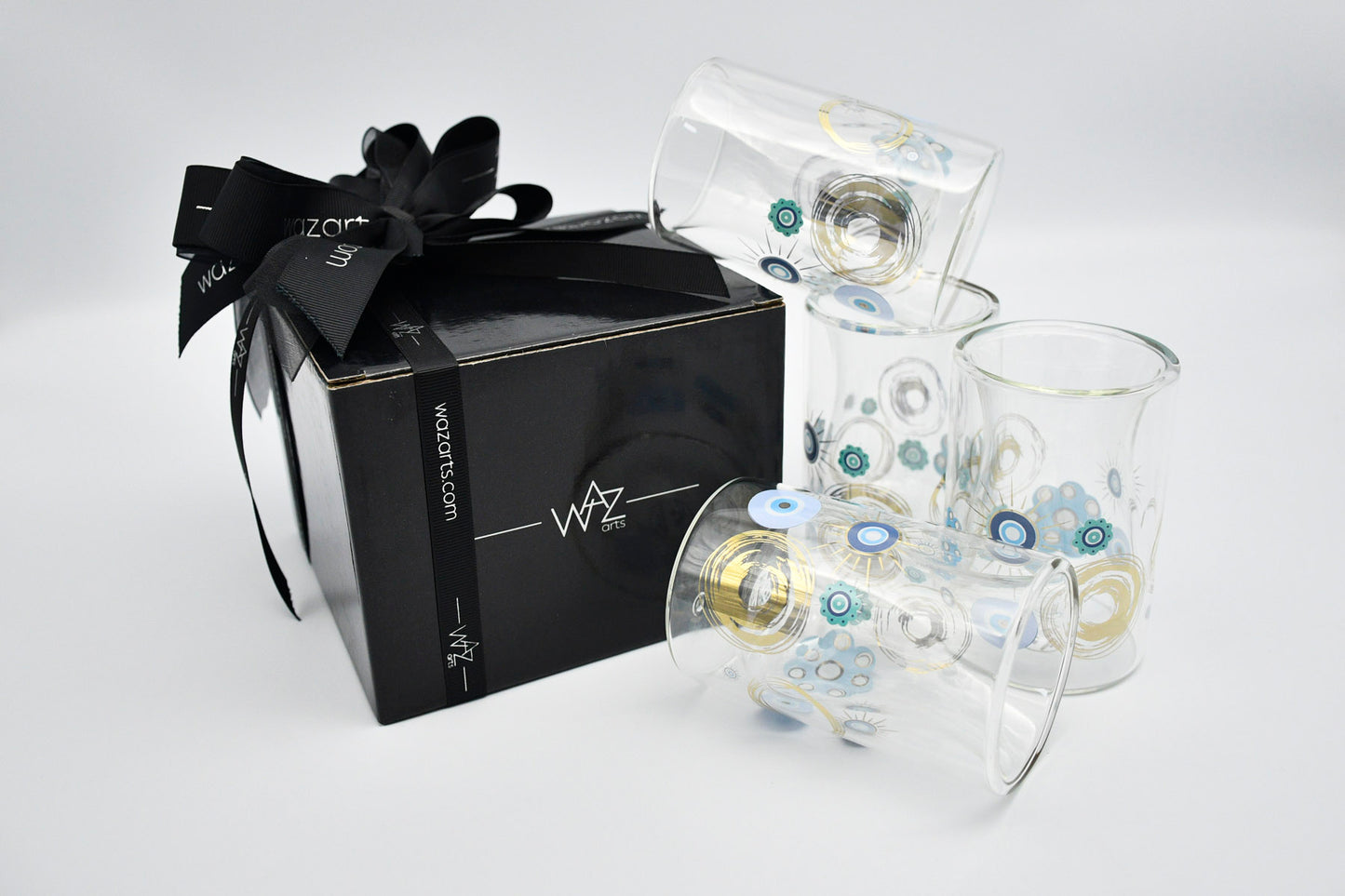 Turquoise tea cups in gift box – Dubai souvenirs