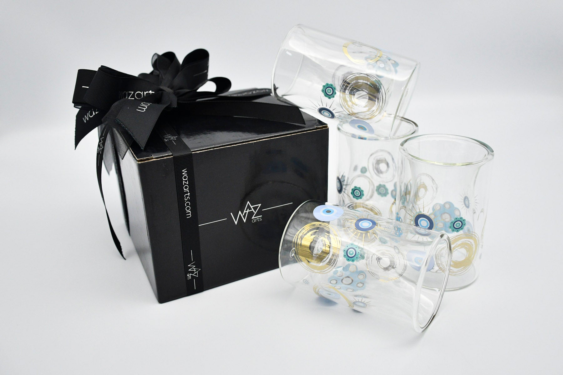 Turquoise tea cups in gift box – Dubai souvenirs