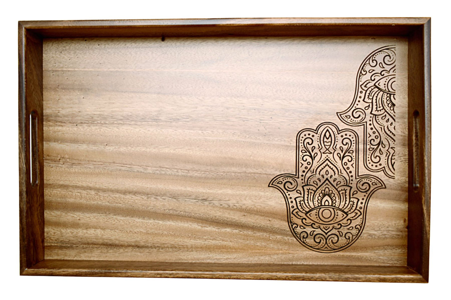 “Luck-Hand” Patterned Big Walnut Tray