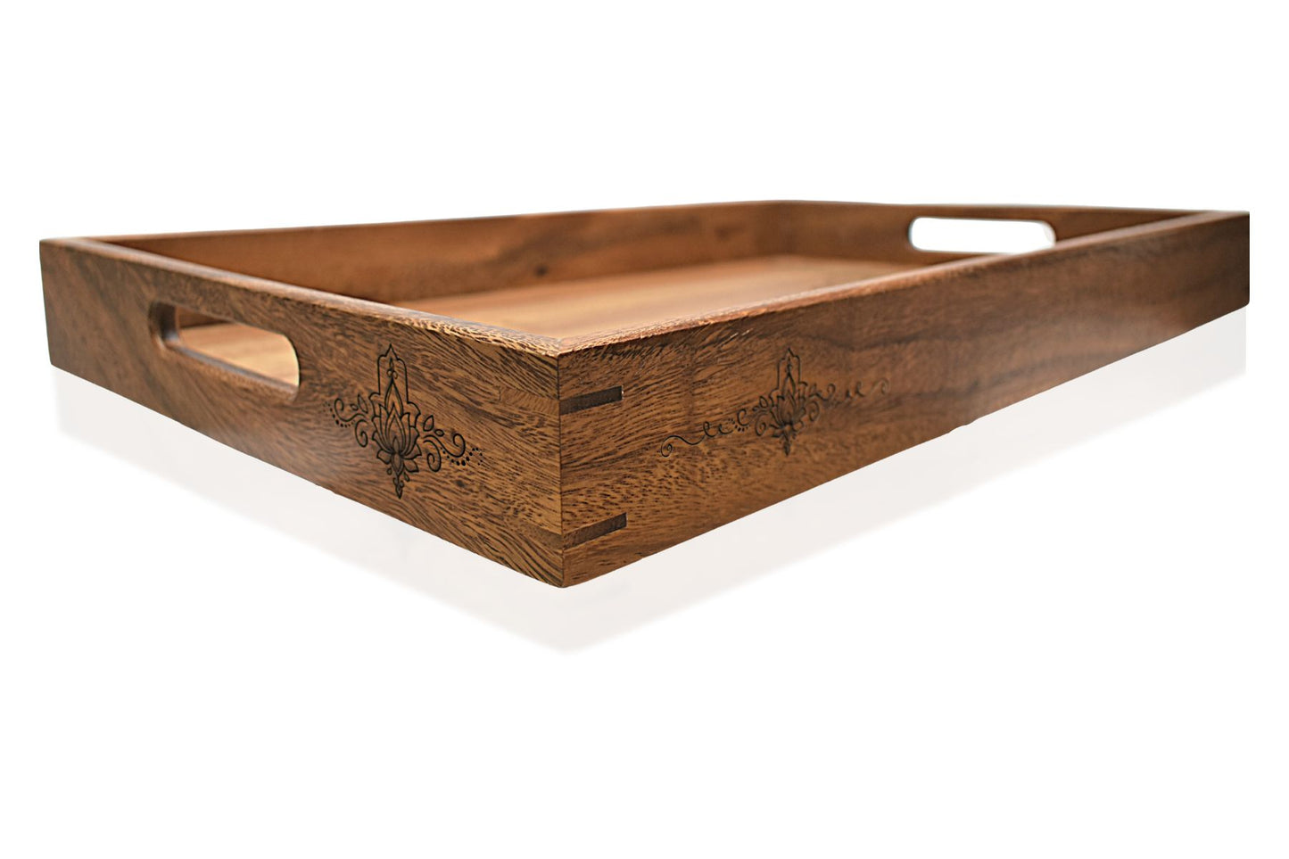 “Luck-Hand” Patterned Big Walnut Tray