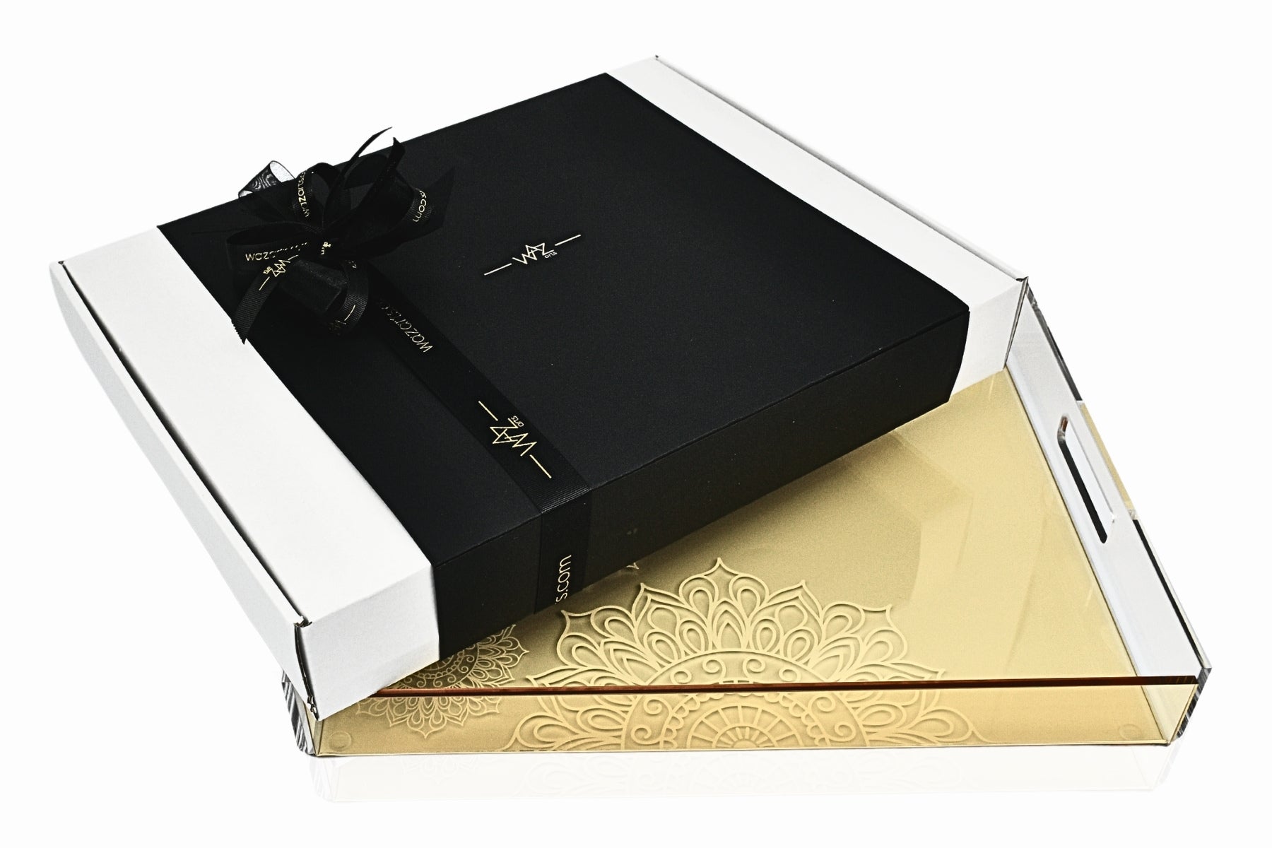 Luxury orange tray featured as a stylish home decor item