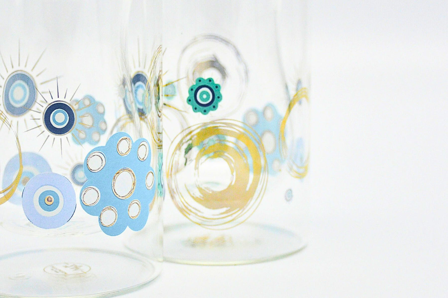 Turquoise Pattern Cups
