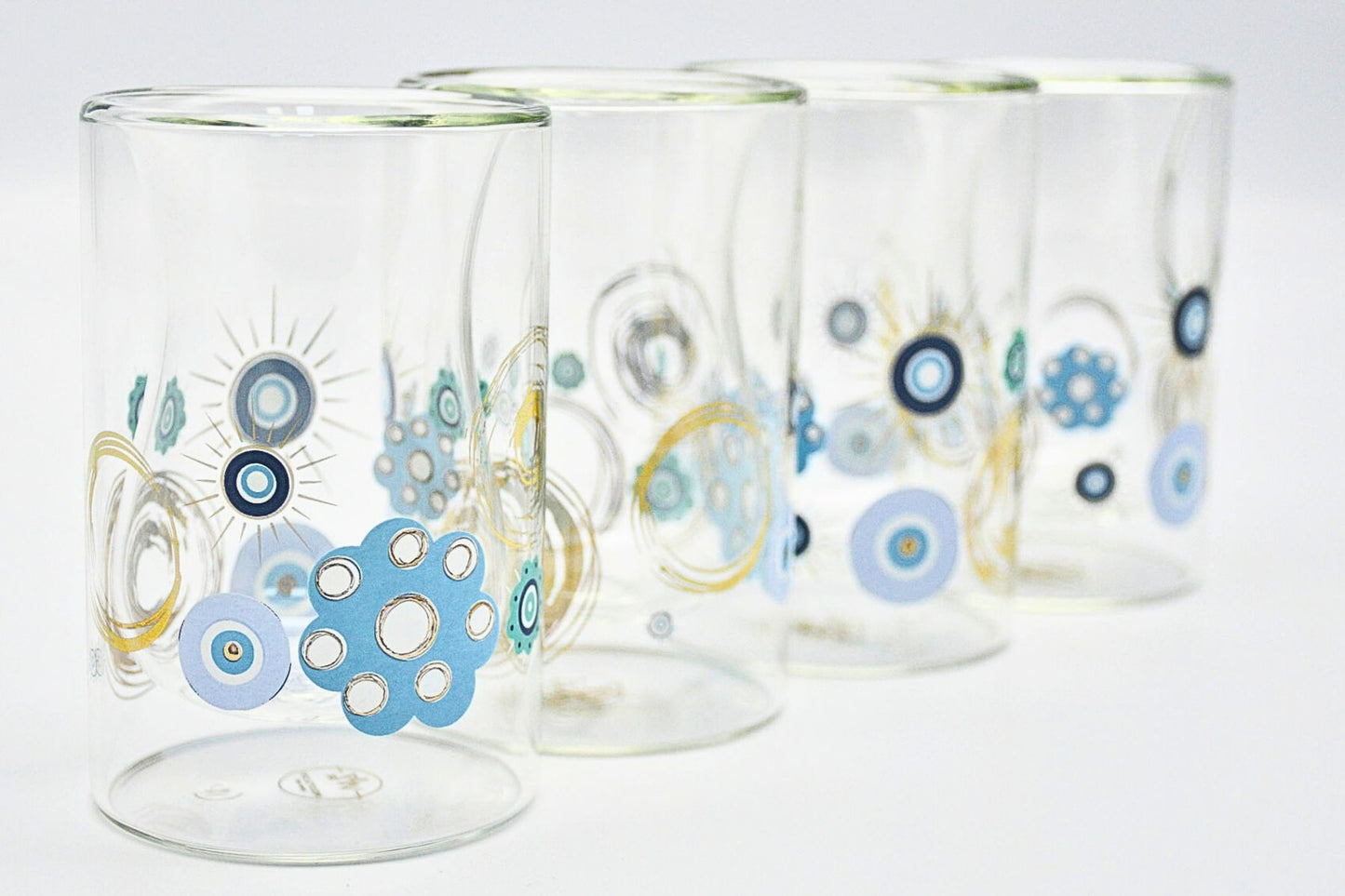 Turquoise Pattern Cups