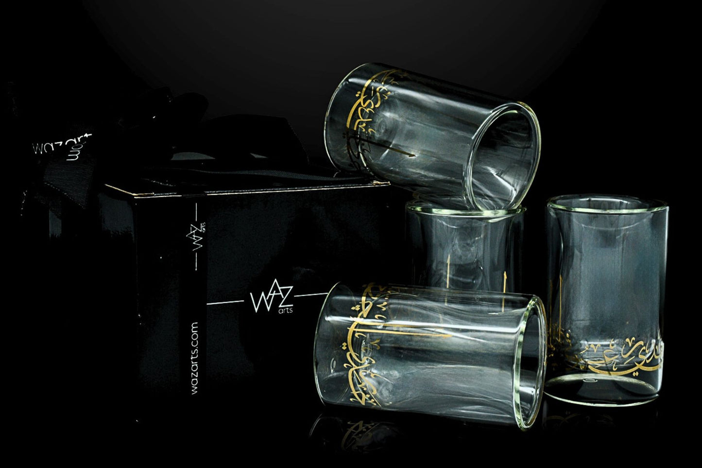 Gold Calligraphy Cups