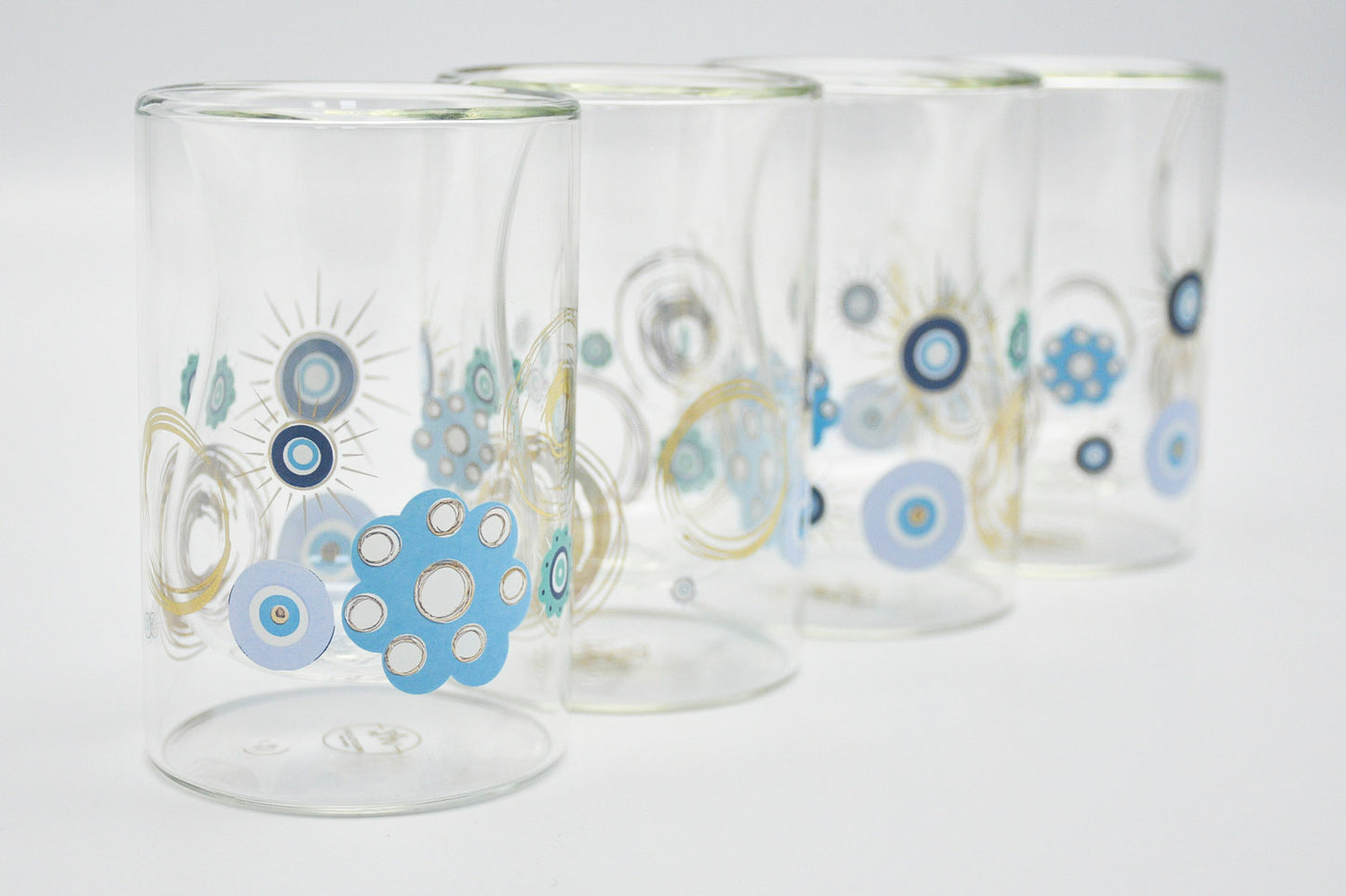 Turquoise Pattern Cups