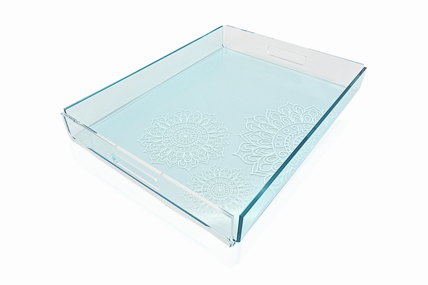 Blue Ornamented Tray